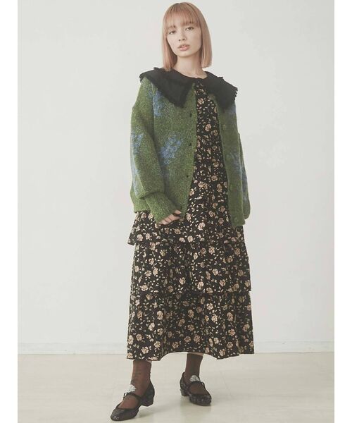 merry jenny（メリージェニー）の「garden knit cardigan（カーディガン/ボレロ・レディース・パープル/グレー/グリーン・FREE）」の8枚目の写真