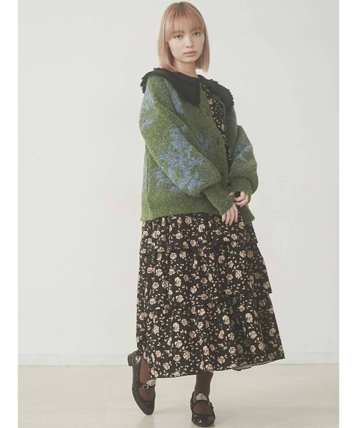 merry jenny（メリージェニー）の「garden knit cardigan（カーディガン/ボレロ・レディース・パープル/グレー/グリーン・FREE）」の9枚目の写真