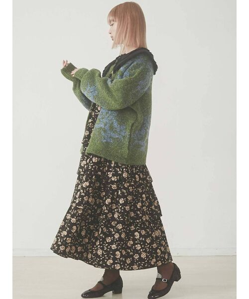 merry jenny（メリージェニー）の「garden knit cardigan（カーディガン/ボレロ・レディース・パープル/グレー/グリーン・FREE）」の10枚目の写真