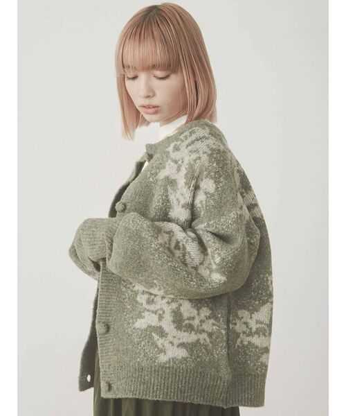 merry jenny（メリージェニー）の「garden knit cardigan（カーディガン/ボレロ・レディース・パープル/グレー/グリーン・FREE）」の12枚目の写真