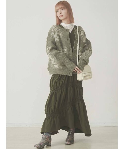 merry jenny（メリージェニー）の「garden knit cardigan（カーディガン/ボレロ・レディース・パープル/グレー/グリーン・FREE）」の15枚目の写真