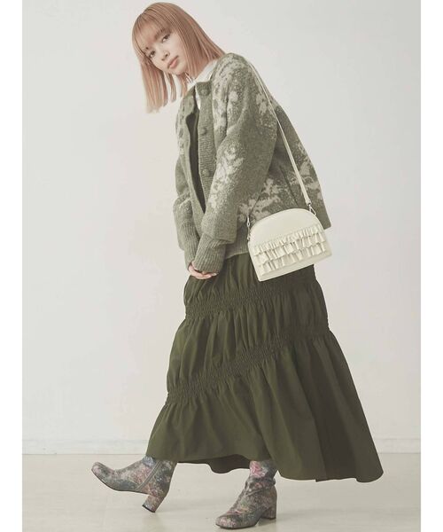 merry jenny（メリージェニー）の「garden knit cardigan（カーディガン/ボレロ・レディース・パープル/グレー/グリーン・FREE）」の16枚目の写真