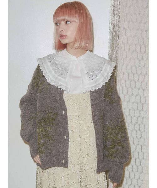 merry jenny（メリージェニー）の「garden knit cardigan（カーディガン/ボレロ・レディース・パープル/グレー/グリーン・FREE）」の17枚目の写真