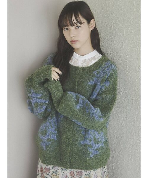 merry jenny（メリージェニー）の「garden knit cardigan（カーディガン/ボレロ・レディース・パープル/グレー/グリーン・FREE）」の22枚目の写真