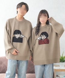 PairPair | カップル柄ジャガードニットプルオーバー(ユニセックス)(ニット/セーター)