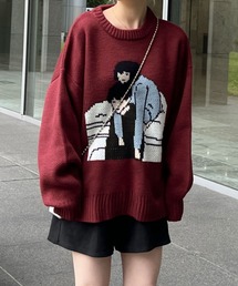 PairPair | カップル柄ジャガードニットプルオーバー(ユニセックス)(ニット/セーター)