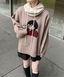 PairPair | カップル柄ジャガードニットプルオーバー(ユニセックス)(ニット/セーター)