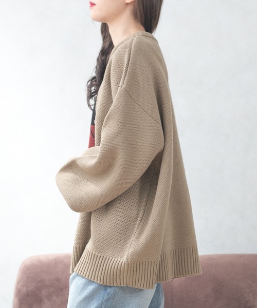 PairPair（ペアペア）の「カップル柄ジャガードニットプルオーバー(ユニセックス)（ニット/セーター・レディース・グリーン/ボルドー/モカ/ネイビー/ブラウン系その他・MEDIUM/LARGE）」の13枚目の写真