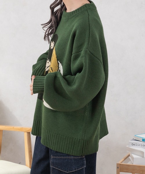 PairPair（ペアペア）の「カップル柄ジャガードニットプルオーバー(ユニセックス)（ニット/セーター・レディース・グリーン/ボルドー/モカ/ネイビー/ブラウン系その他・MEDIUM/LARGE）」の22枚目の写真