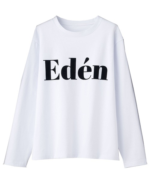 RANAN（ラナン）の「綿100% フロッキープリントロゴロンT(長袖)（Tシャツ/カットソー・レディース・オフホワイト/チャコール/ホワイト系その他/グレー系その他/ホワイト×レッド/ホワイト×グリーン・LL/L/M）」の7枚目の写真