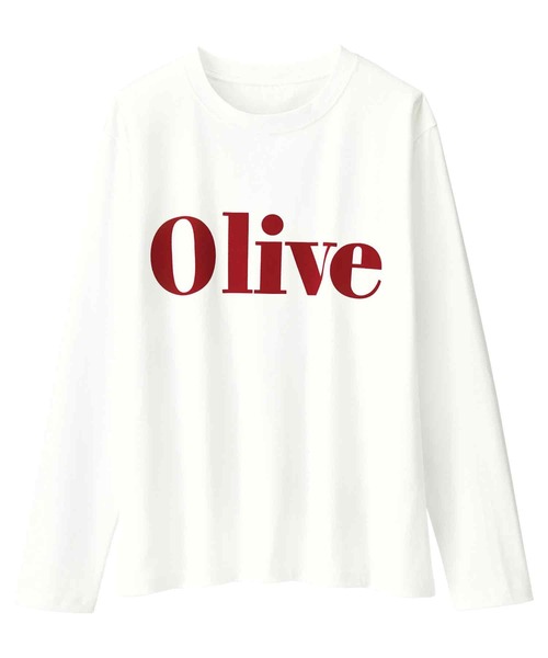 RANAN（ラナン）の「綿100% フロッキープリントロゴロンT(長袖)（Tシャツ/カットソー・レディース・オフホワイト/チャコール/ホワイト系その他/グレー系その他/ホワイト×レッド/ホワイト×グリーン・LL/L/M）」の9枚目の写真
