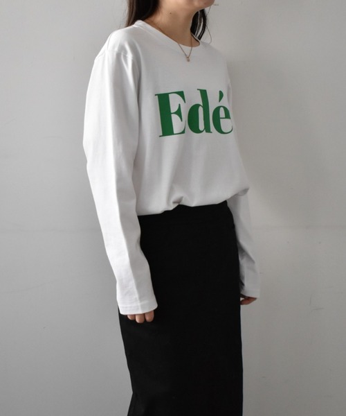 RANAN（ラナン）の「綿100% フロッキープリントロゴロンT(長袖)（Tシャツ/カットソー・レディース・オフホワイト/チャコール/ホワイト系その他/グレー系その他/ホワイト×レッド/ホワイト×グリーン・LL/L/M）」の17枚目の写真