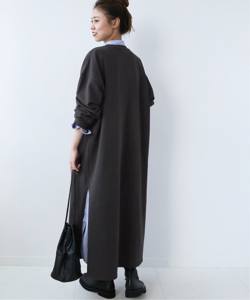 JOURNAL STANDARD relume（ジャーナルスタンダード　レリューム）の「【STAR＆STRIPE】CREW LONG SLIT：カットソーワンピース◆（ワンピース・レディース・ブラウン/ブラック・MEDIUM）」の6枚目の写真