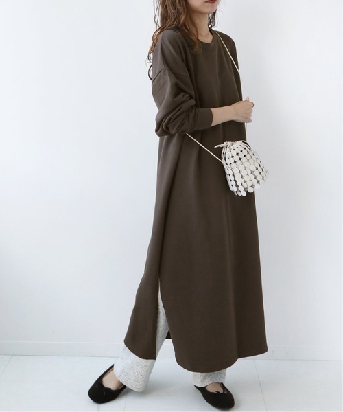 JOURNAL STANDARD relume（ジャーナルスタンダード　レリューム）の「【STAR＆STRIPE】CREW LONG SLIT：カットソーワンピース◆（ワンピース・レディース・ブラウン/ブラック・MEDIUM）」の11枚目の写真