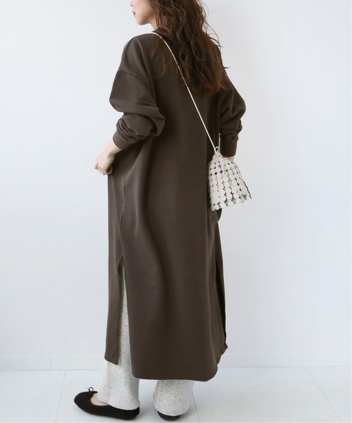 JOURNAL STANDARD relume（ジャーナルスタンダード　レリューム）の「【STAR＆STRIPE】CREW LONG SLIT：カットソーワンピース◆（ワンピース・レディース・ブラウン/ブラック・MEDIUM）」の13枚目の写真