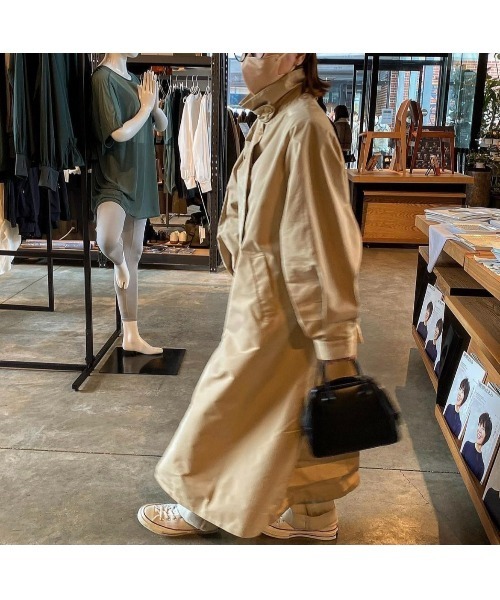 ap retro(アプレトロ)の「ステンカラースタンドロングコート / バルマカンコート(ステンカラーコート・レディース・ブラック/ベージュ/カーキ/ベージュ系その他・FREE)」の7枚目の写真