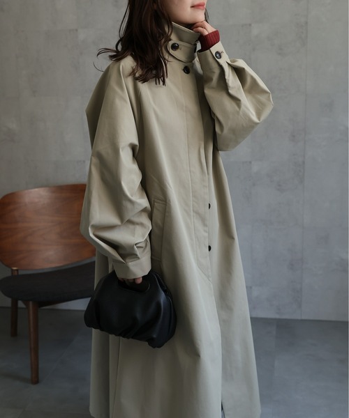 初期 フランス製 A.P.C. メルトン ステンカラーコート 茶 mil ステンカラーコート コート 「150cm前後の小柄さんサイズ