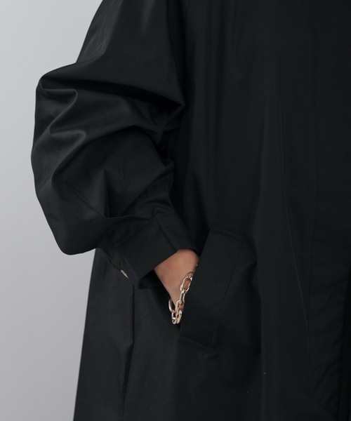 ap retro(アプレトロ)の「ステンカラースタンドロングコート / バルマカンコート(ステンカラーコート・レディース・ブラック/ベージュ/カーキ/ベージュ系その他・FREE)」の5枚目の写真