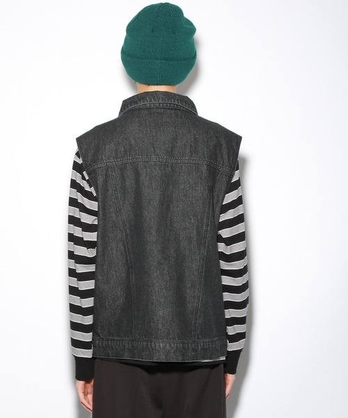 PBLIM（ページボーイリム）の「【PAGEBOYLIM】デニムベスト（ベスト・レディース・ブラック/ブルー・FREE）」の10枚目の写真