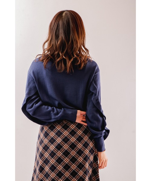 【セール】Abanicos ソフトウェーブラッフル チュニックセーター（チュニック）｜FUNALIVE（ファンアライブ）