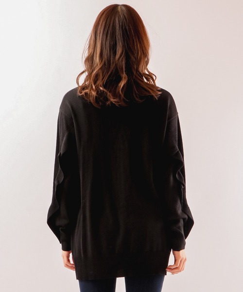 【セール】Abanicos ソフトウェーブラッフル チュニックセーター（チュニック）｜FUNALIVE（ファンアライブ）