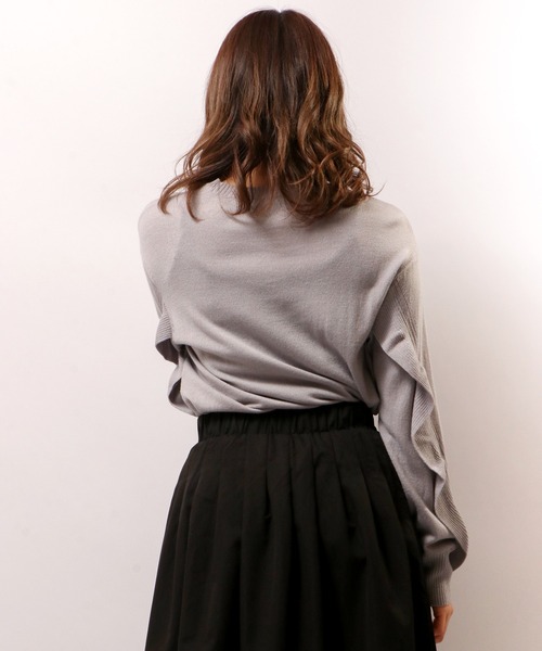 【セール】Abanicos ソフトウェーブラッフル チュニックセーター（チュニック）｜FUNALIVE（ファンアライブ）