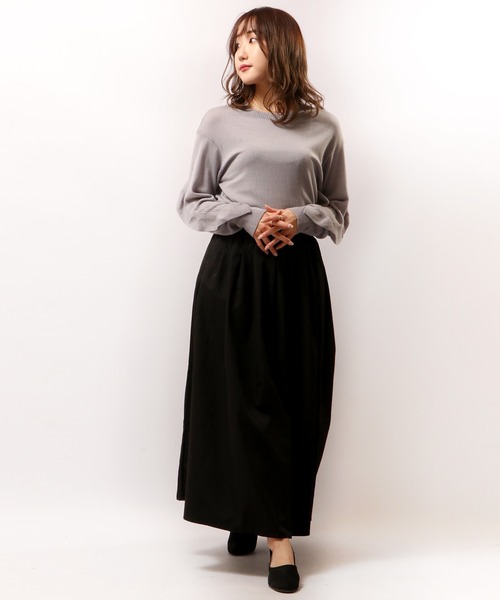 【セール】Abanicos ソフトウェーブラッフル チュニックセーター（チュニック）｜FUNALIVE（ファンアライブ）