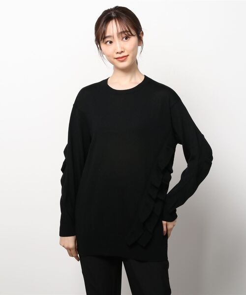 【セール】Abanicos ソフトウェーブラッフル チュニックセーター（チュニック）｜FUNALIVE（ファンアライブ）