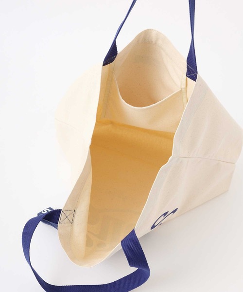 SILAS（サイラス）の「CURSIVE LOGO BIG TOTE  NAVY　サイラスカーシヴロゴビッグトートネイビー（トートバッグ・メンズ・ホワイト・ONE SIZE）」の6枚目の写真