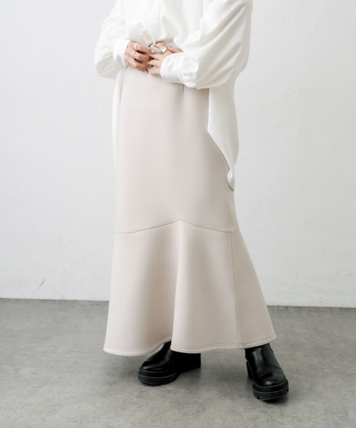 PUAL CE CIN(ピュアルセシン)の「【Du noir】ダンボールマーメイドスカート(スカート・レディース・ベージュ/ブラック/グレー・FREE)」の2枚目の写真