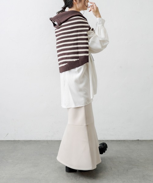 PUAL CE CIN(ピュアルセシン)の「【Du noir】ダンボールマーメイドスカート(スカート・レディース・ベージュ/ブラック/グレー・FREE)」の9枚目の写真