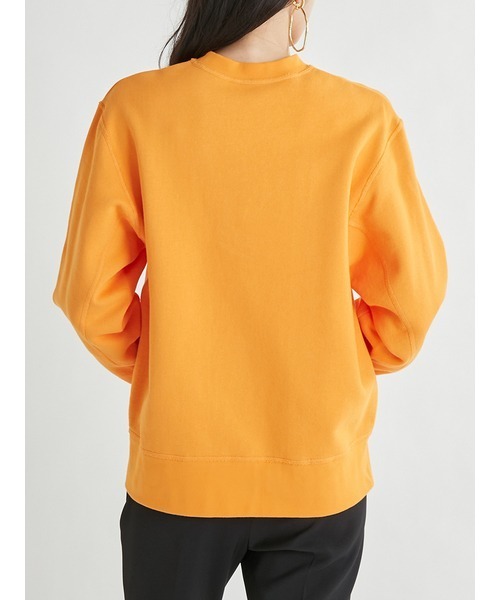 Mila Owen（ミラオーウェン）の「ビンテージ風フラットシーマトレーナー（スウェット・レディース・グレー/オレンジ/アイボリー・1/0）」の4枚目の写真