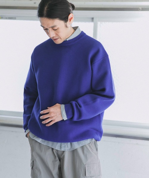 URBAN RESEARCH DOORS(アーバンリサーチドアーズ)の「ミラノリブクルーネックニット(ニット/セーター・メンズ・ロイヤルブルー/ホワイト系その他/ベージュ系その他・40/38)」の13枚目の写真