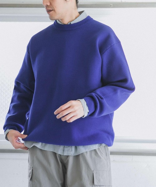 URBAN RESEARCH DOORS(アーバンリサーチドアーズ)の「ミラノリブクルーネックニット(ニット/セーター・メンズ・ロイヤルブルー/ホワイト系その他/ベージュ系その他・40/38)」の6枚目の写真