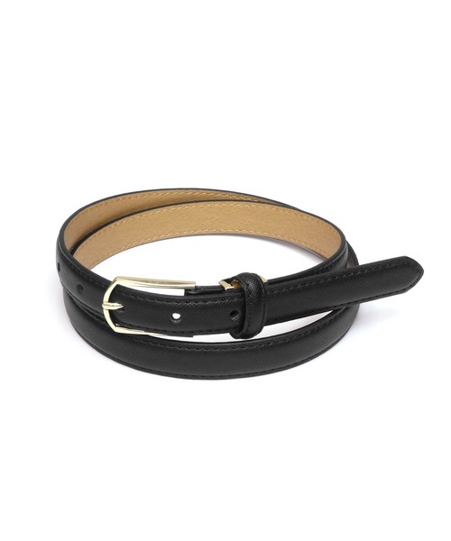 TOKYO SHIRTS（トウキョウシャツ）の「牛革 ベーシックベルト（ベルト・レディース・ブラック/アイボリー・FREE）」の2枚目の写真