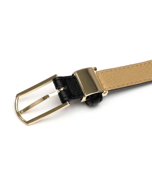 TOKYO SHIRTS（トウキョウシャツ）の「牛革 ベーシックベルト（ベルト・レディース・ブラック/アイボリー・FREE）」の4枚目の写真