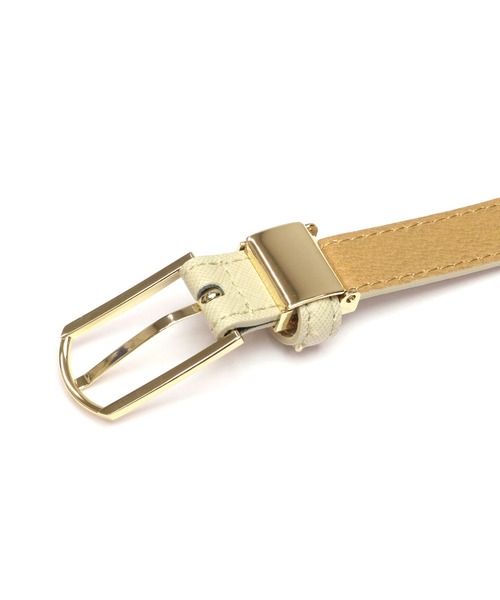 TOKYO SHIRTS（トウキョウシャツ）の「牛革 ベーシックベルト（ベルト・レディース・ブラック/アイボリー・FREE）」の3枚目の写真