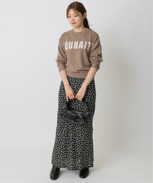 U by SPICK&SPAN(ユーバイスピックアンドスパン)の「≪追加≫ソフトフレアフラワースカート4◆(スカート・レディース・ブラック・34/36/38)」の15枚目の写真