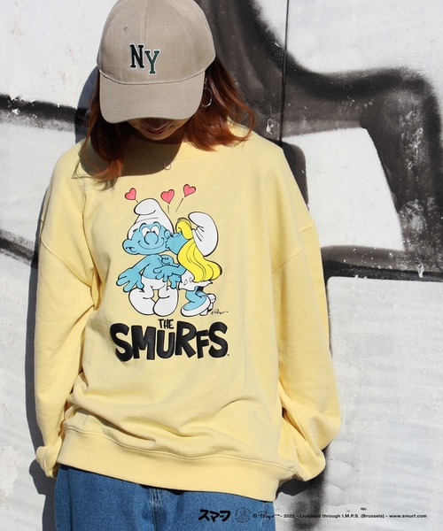 Right-on（ライトオン）の「「ＴＨＥＳＭＵＲＦＳ」スウェット（スウェット・レディース・ブラック/オフホワイト/イエロー・L/M）」の19枚目の写真