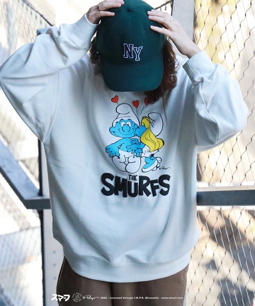 Right-on（ライトオン）の「「ＴＨＥＳＭＵＲＦＳ」スウェット（スウェット・レディース・ブラック/オフホワイト/イエロー・L/M）」の16枚目の写真