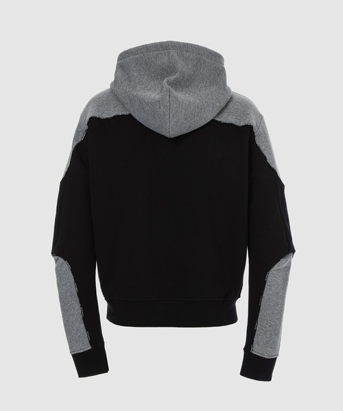 GmbH（ゲーエムベーハー）の「Knitted TWO-TONE HOODIE W PIPING（パーカー・メンズ・ブラック系その他・M/L）」の2枚目の写真