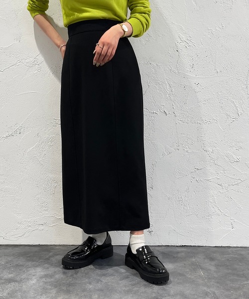 apres jour mignon（アプレジュールミニョン）の「ナロースカート【ZOZOTOWN限定アイテム】（スカート・レディース・ダークブラウン/ブラック/マスタード/イエロー/オレンジ/アイボリー・X-LARGE/SMALL/MEDIUM）」の3枚目の写真