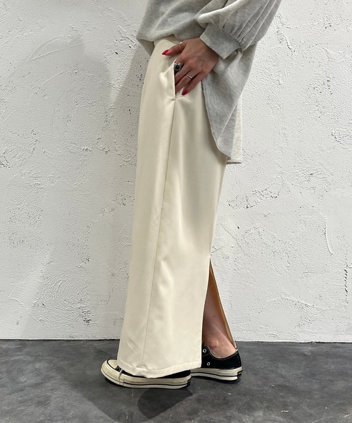 apres jour mignon（アプレジュールミニョン）の「ナロースカート【ZOZOTOWN限定アイテム】（スカート・レディース・ダークブラウン/ブラック/マスタード/イエロー/オレンジ/アイボリー・X-LARGE/SMALL/MEDIUM）」の15枚目の写真