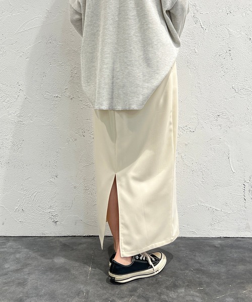 apres jour mignon（アプレジュールミニョン）の「ナロースカート【ZOZOTOWN限定アイテム】（スカート・レディース・ダークブラウン/ブラック/マスタード/イエロー/オレンジ/アイボリー・X-LARGE/SMALL/MEDIUM）」の16枚目の写真