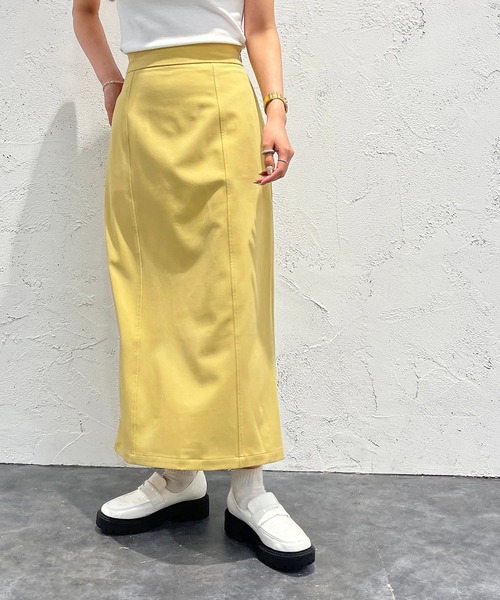 apres jour mignon（アプレジュールミニョン）の「ナロースカート【ZOZOTOWN限定アイテム】（スカート・レディース・ダークブラウン/ブラック/マスタード/イエロー/オレンジ/アイボリー・X-LARGE/SMALL/MEDIUM）」の11枚目の写真