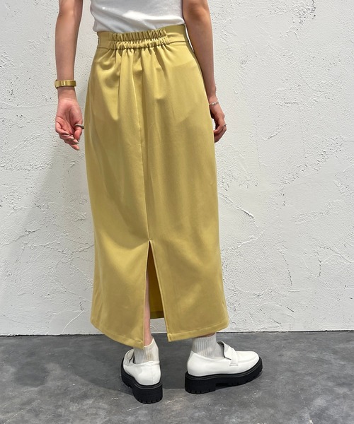 apres jour mignon（アプレジュールミニョン）の「ナロースカート【ZOZOTOWN限定アイテム】（スカート・レディース・ダークブラウン/ブラック/マスタード/イエロー/オレンジ/アイボリー・X-LARGE/SMALL/MEDIUM）」の13枚目の写真