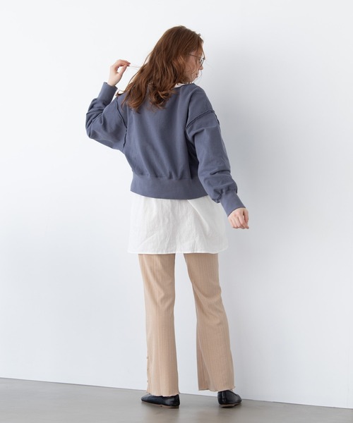 Crisp（クリスプ）の「”CARLETON”ショートスウェット（スウェット・レディース・ネイビー/アイボリー・FREE）」の17枚目の写真