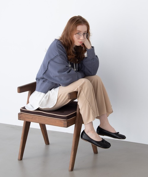 Crisp（クリスプ）の「”CARLETON”ショートスウェット（スウェット・レディース・ネイビー/アイボリー・FREE）」の13枚目の写真