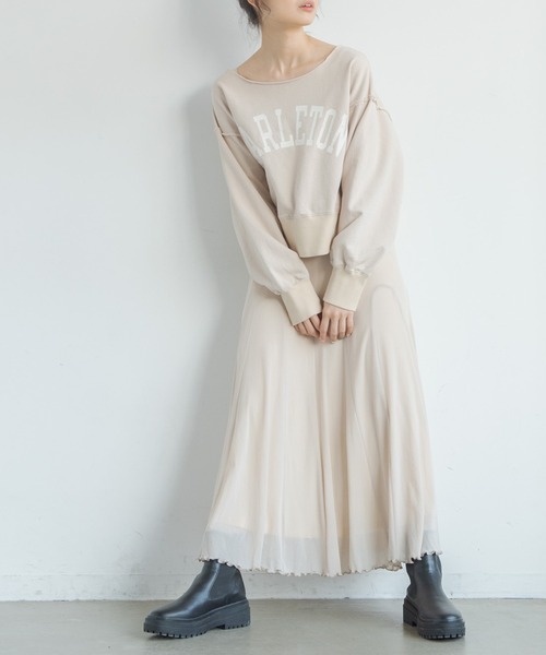 Crisp（クリスプ）の「”CARLETON”ショートスウェット（スウェット・レディース・ネイビー/アイボリー・FREE）」の16枚目の写真