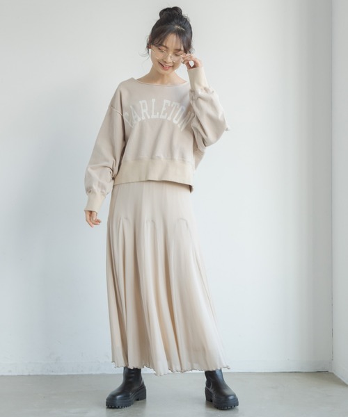 Crisp（クリスプ）の「”CARLETON”ショートスウェット（スウェット・レディース・ネイビー/アイボリー・FREE）」の12枚目の写真